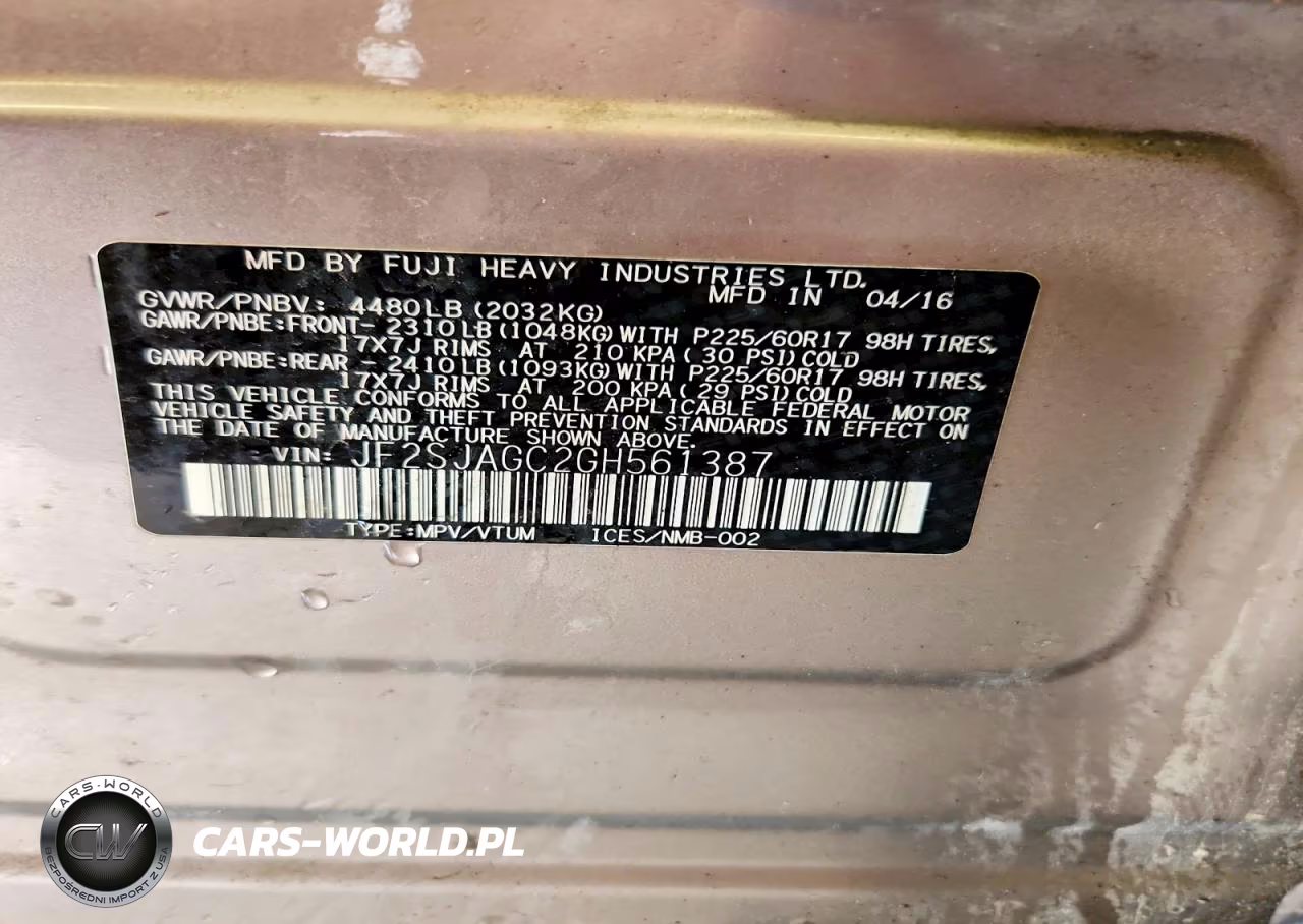 2016 Subaru Forester 2.5I Premium VIN:JF2SJAGC2GH561387 - 13