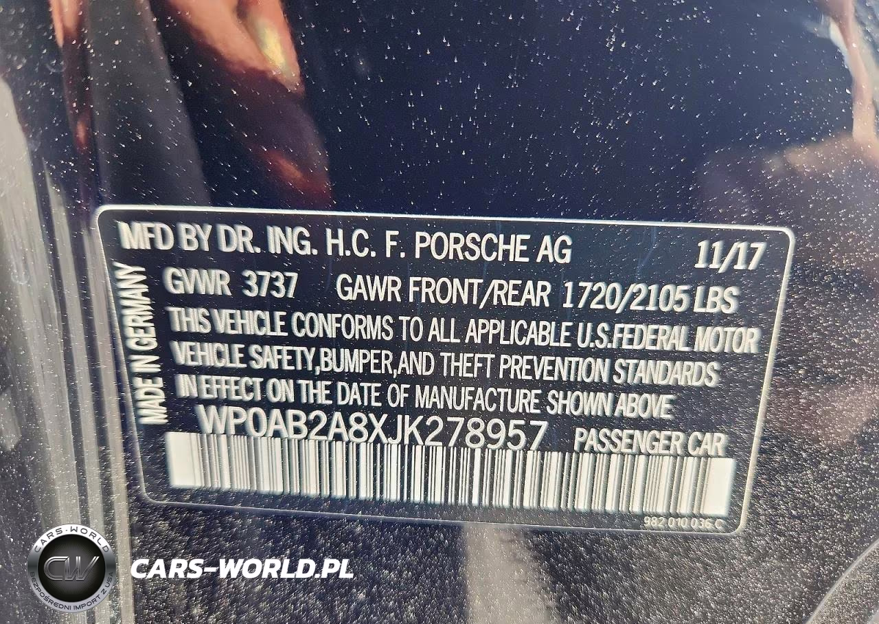 2018 Porsche Cayman S VIN:WP0AB2A8XJK278957 - 12