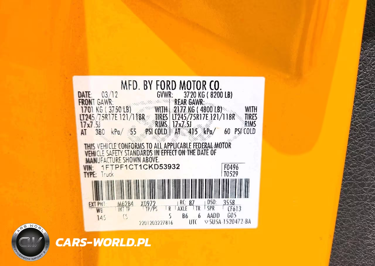 2012 Ford F150 VIN:1FTPF1CT1CKD53932 - 12