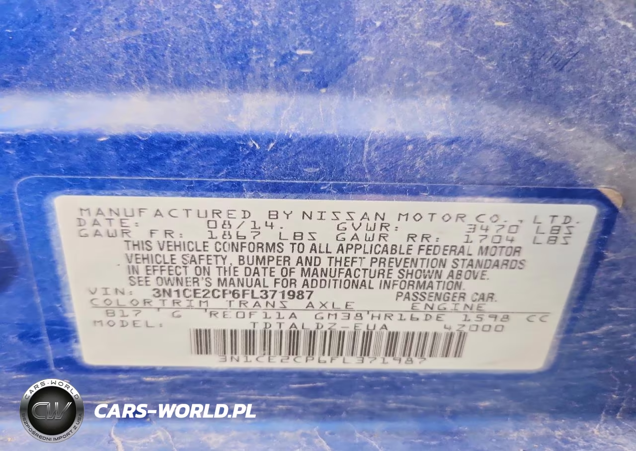 2015 Nissan Versa Note Sv VIN:3N1CE2CP6FL371987 - 12