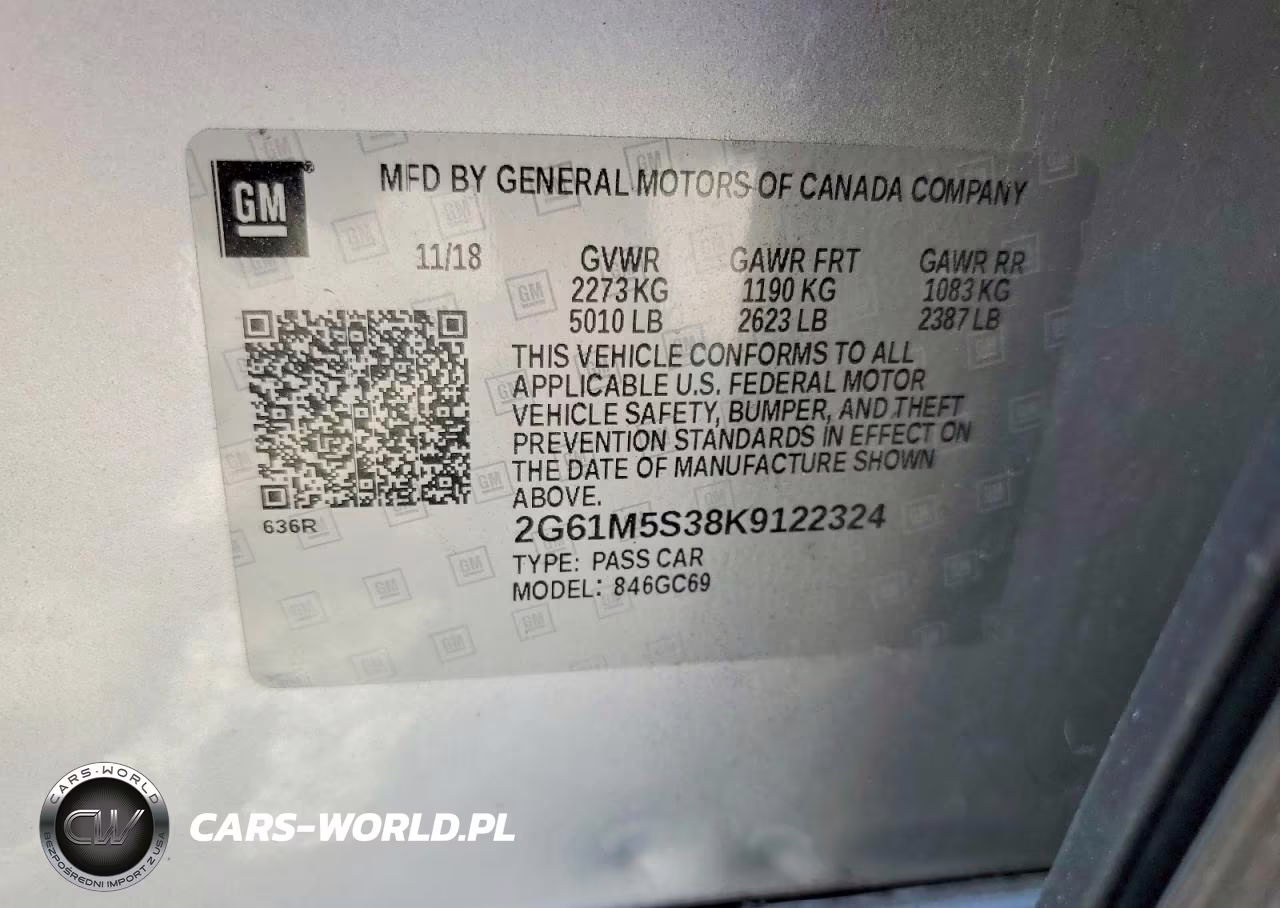 2019 Cadillac Xts Luxury VIN:2G61M5S38K9122324 - 12