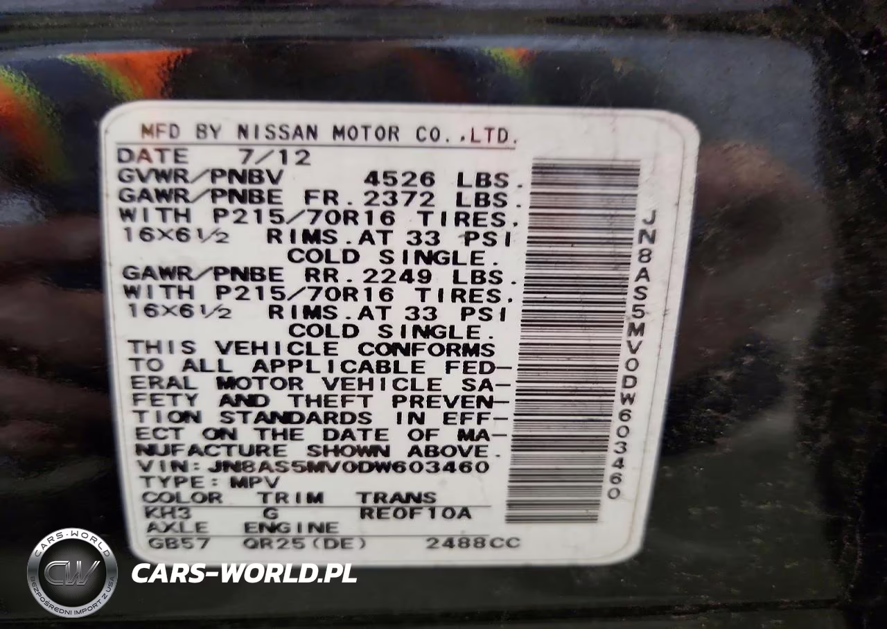 2013 Niss Rogue VIN:JN8AS5MV0DW603460 - 13