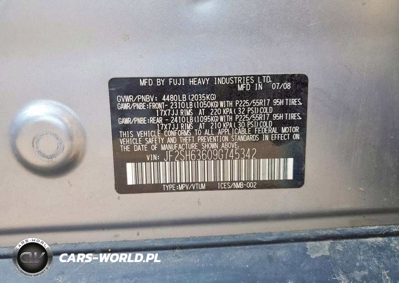 2009 Subaru Forester 2.5X Premium VIN:JF2SH63609G745342 - 12