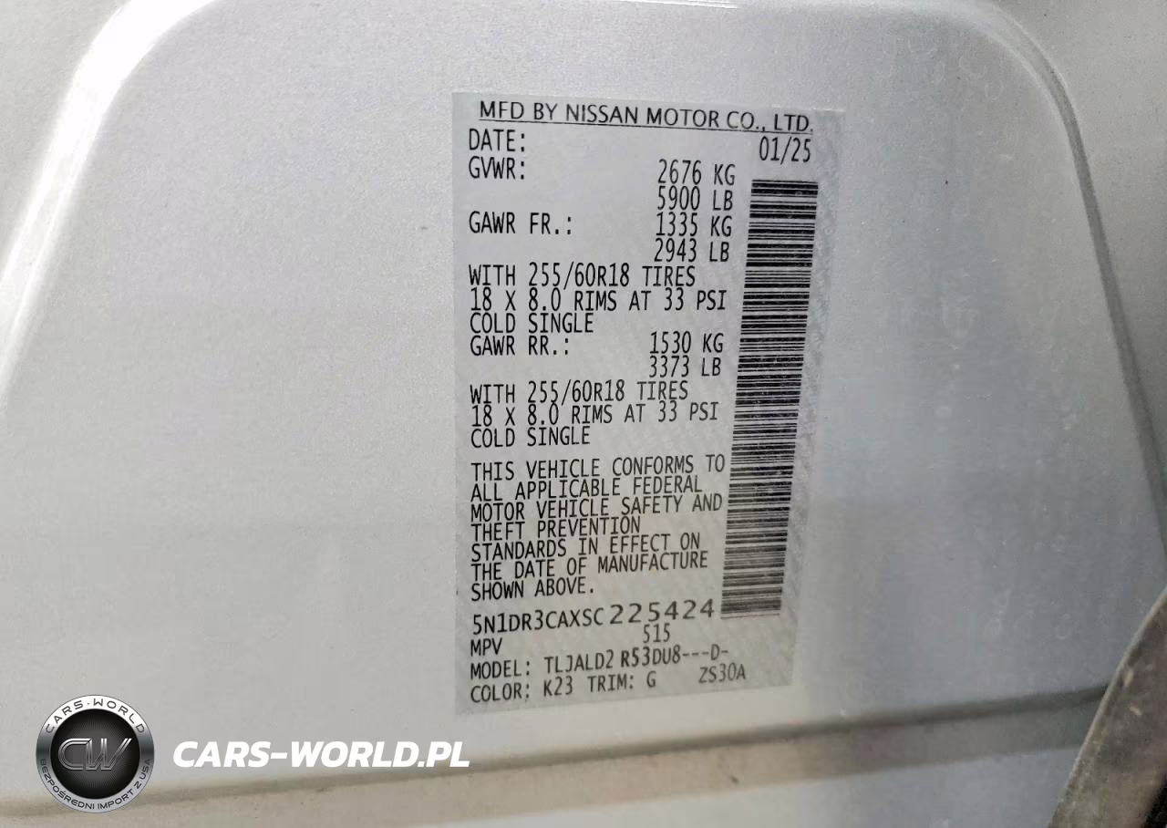 2025 Nissan Pathfinder Sl VIN:5N1DR3CAXSC225424 - 13