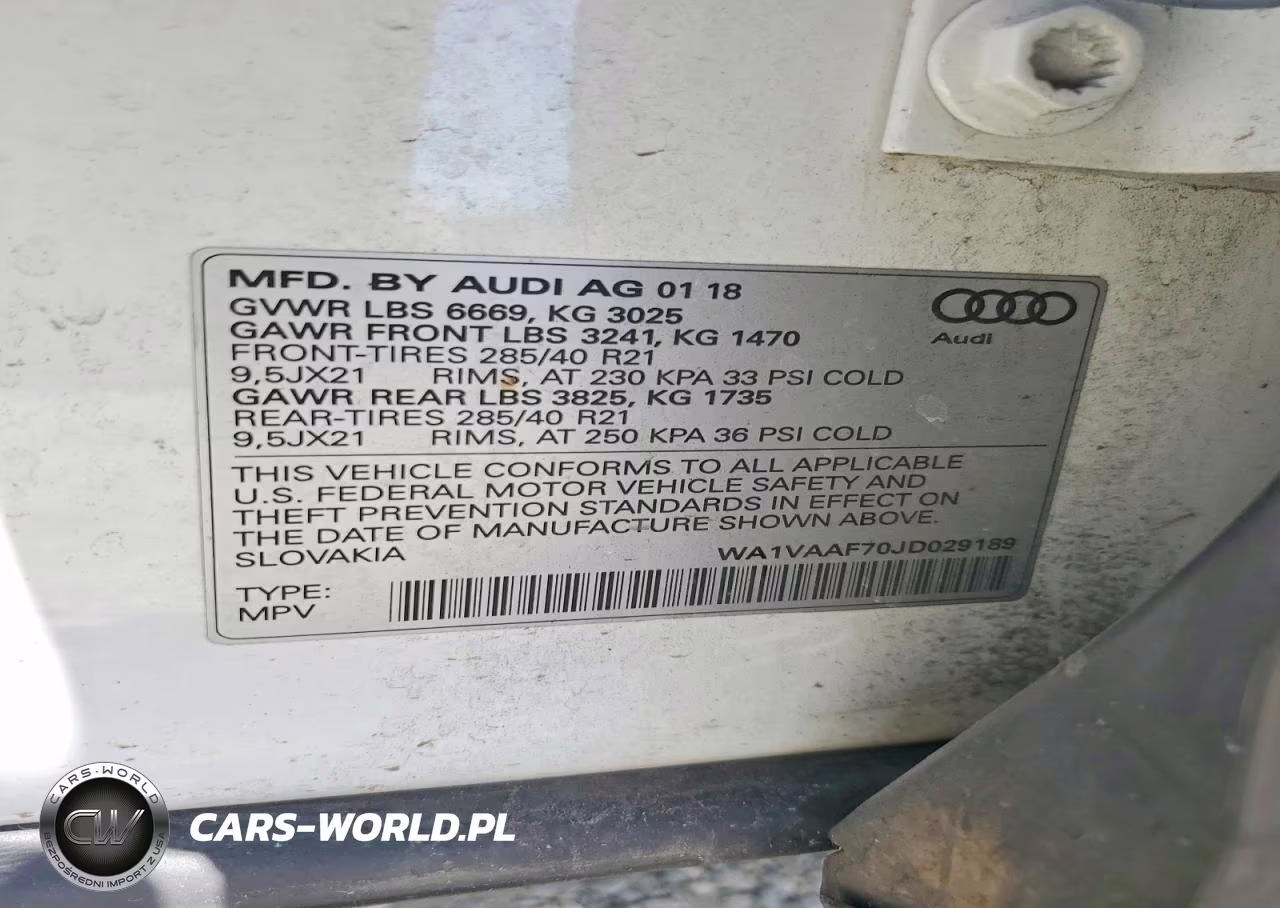 2018 Audi Q7 Quattro Prestige VIN:WA1VAAF70JD029189 - 12