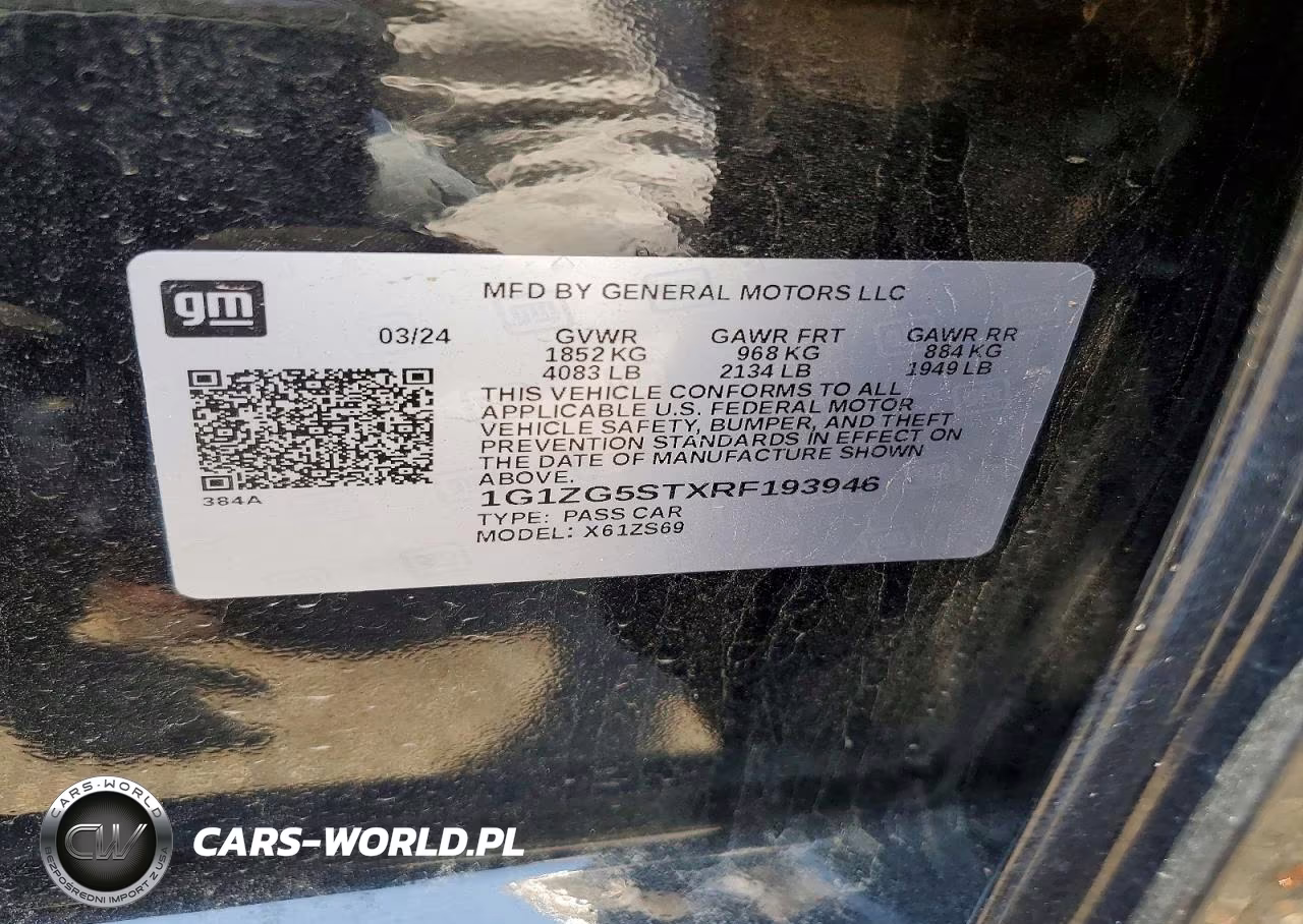 2024 Chevrolet Malibu Rs VIN:1G1ZG5STXRF193946 - 12