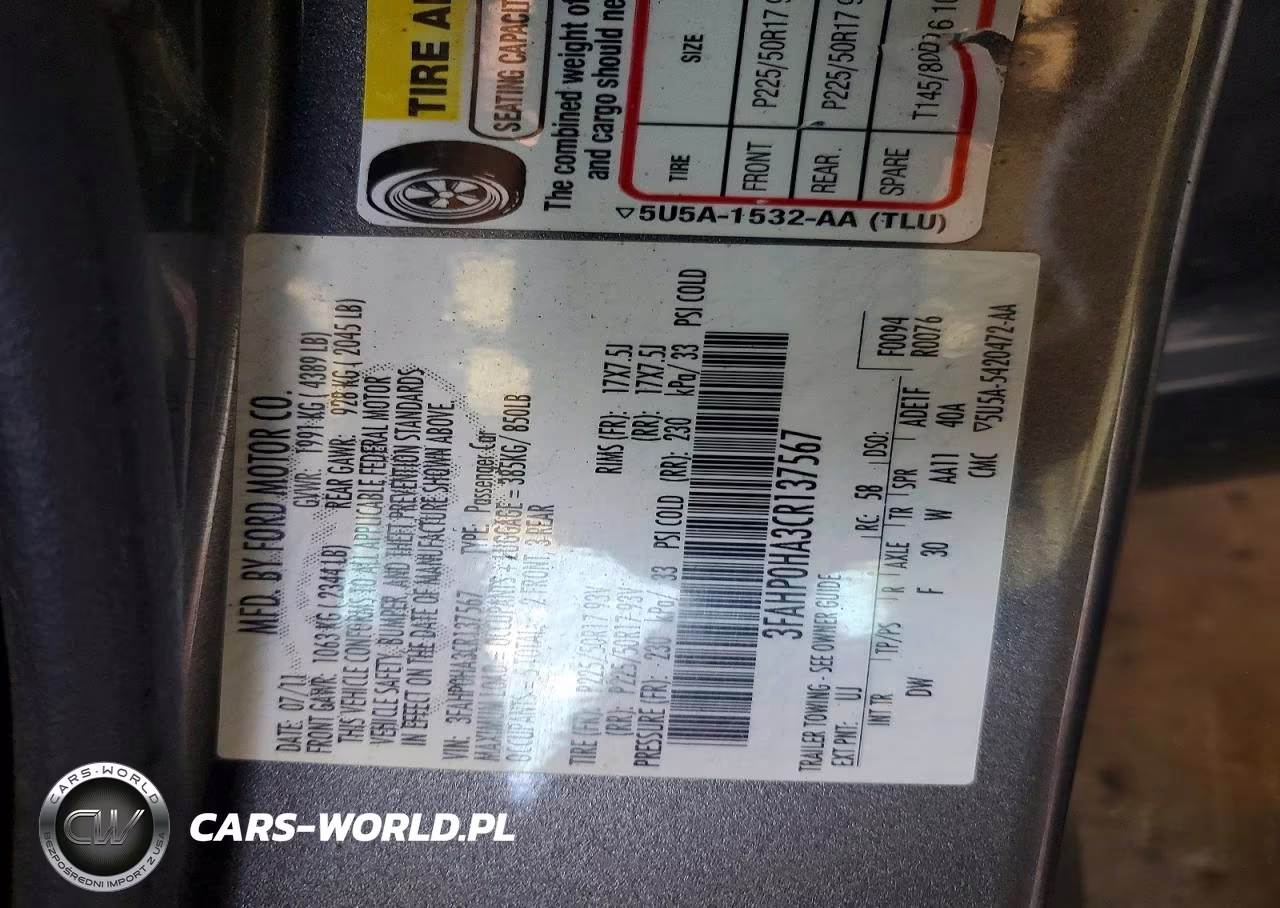 2012 Ford Fusion Se VIN:3FAHP0HA3CR137567 - 12