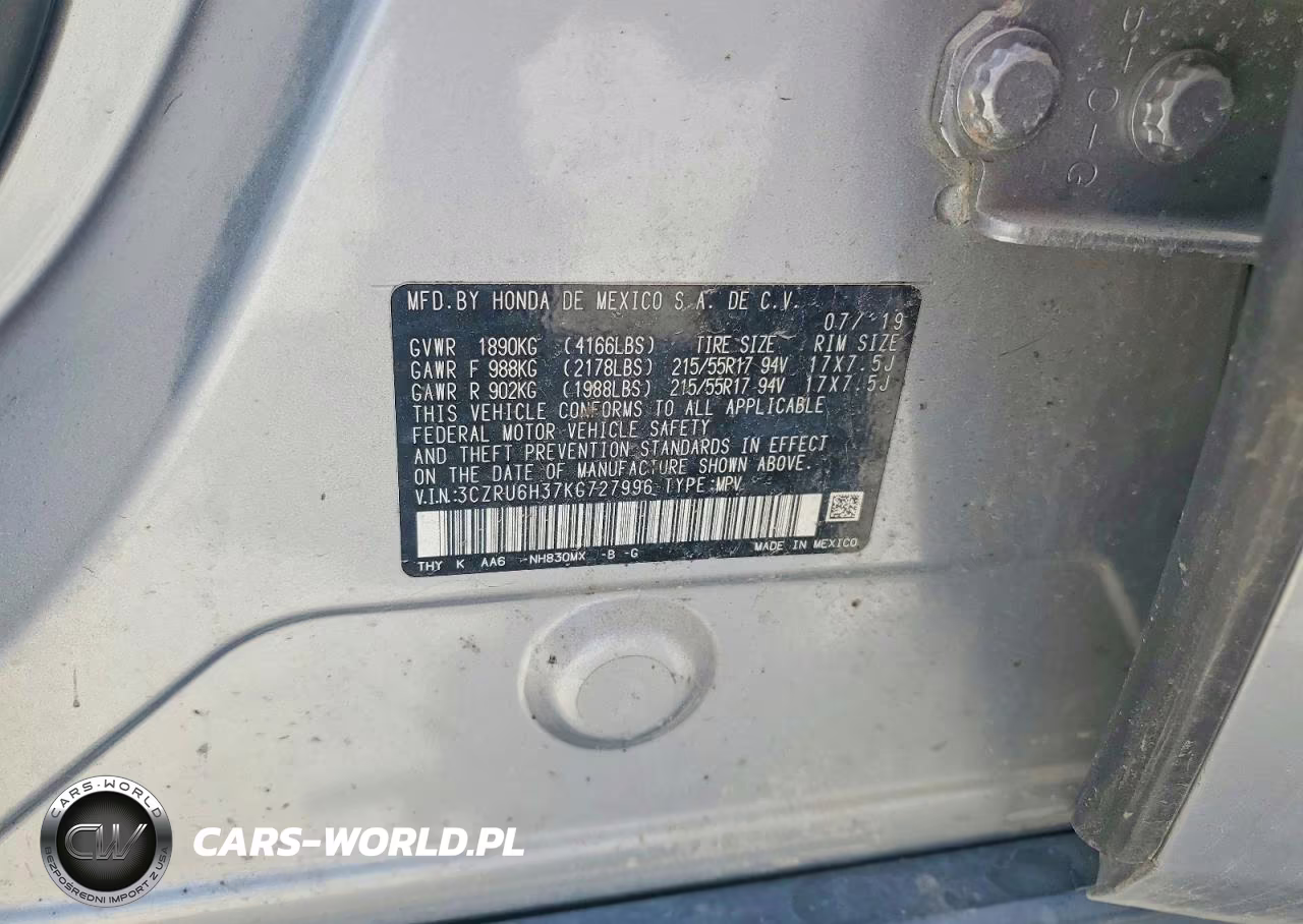 2019 Honda Hr-V Lx VIN:3CZRU6H37KG727996 - 13