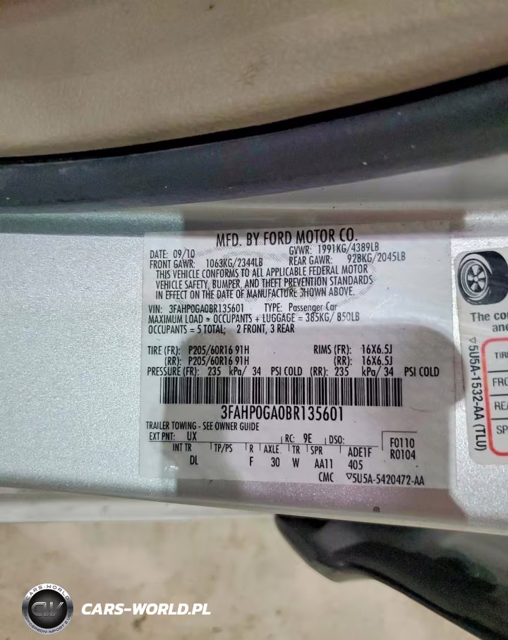 2011 Ford Fusion S VIN:3FAHP0GA0BR135601 - 12