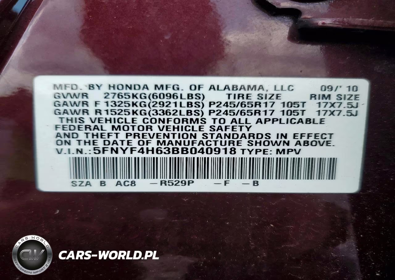 2011 Honda Pilot Exl VIN:5FNYF4H63BB040918 - 13