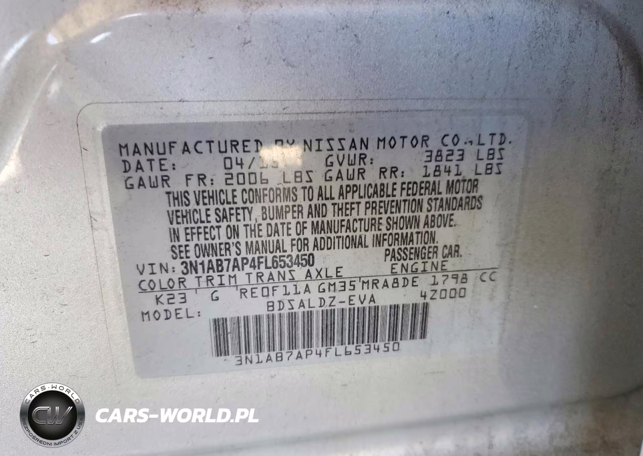 2015 Nissan Sentra Sv VIN:3N1AB7AP4FL653450 - 12