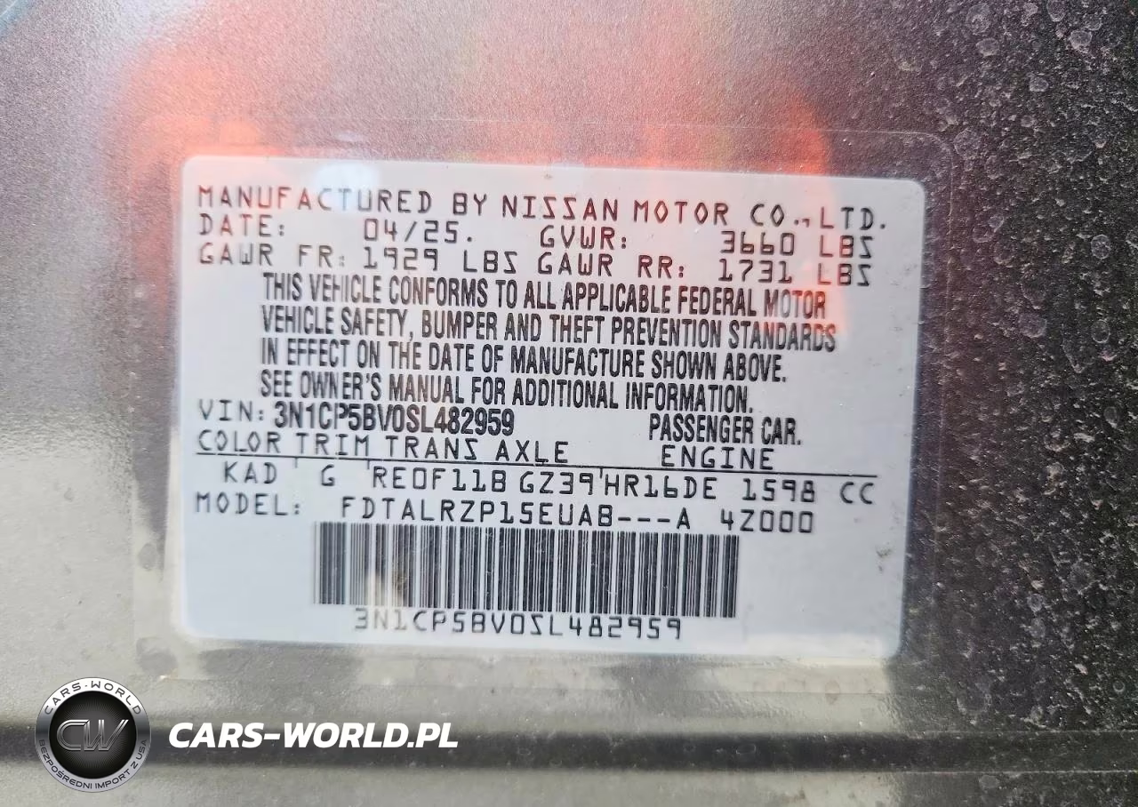 2025 Nissan Kicks Play S VIN:3N1CP5BV0SL482959 - 13