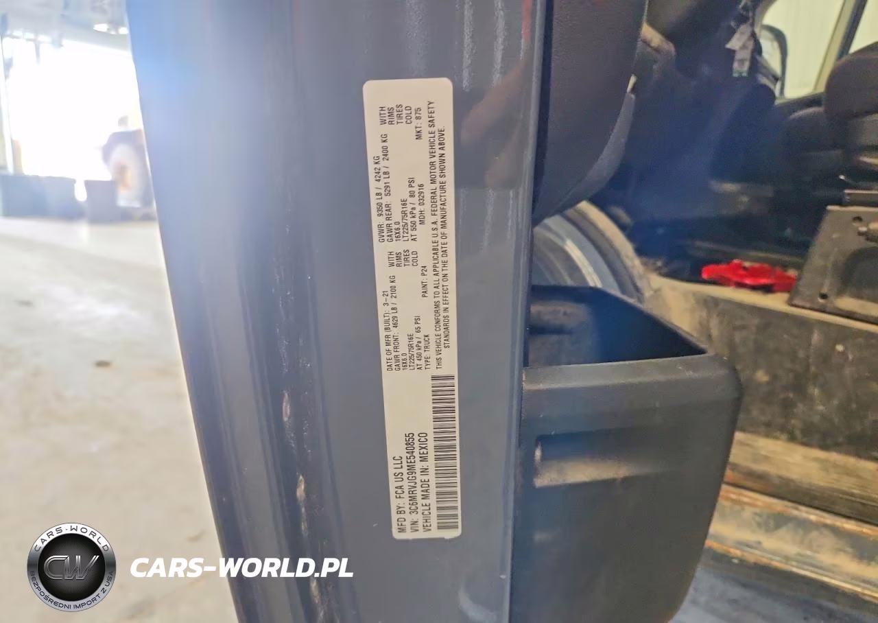 2021 Ram Promaster 3500 3500 High VIN:3C6MRVJG9ME540855 - 13