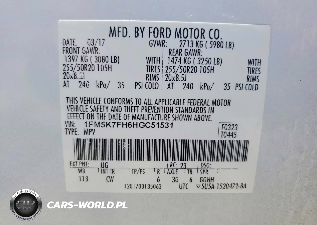 2017 Ford Explorer Limited VIN:1FM5K7FH6HGC51531 - 14