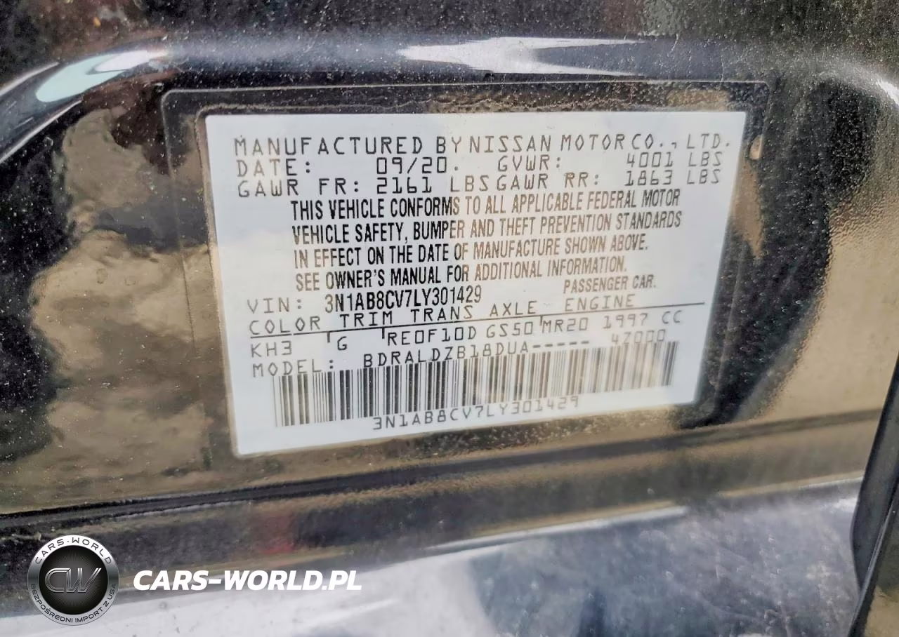 2020 Nissan Sentra Sv VIN:3N1AB8CV7LY301429 - 13