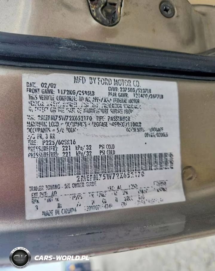 2002 Mercury Grand Marquis Ls VIN:2MEFM75W72X652170 - 12