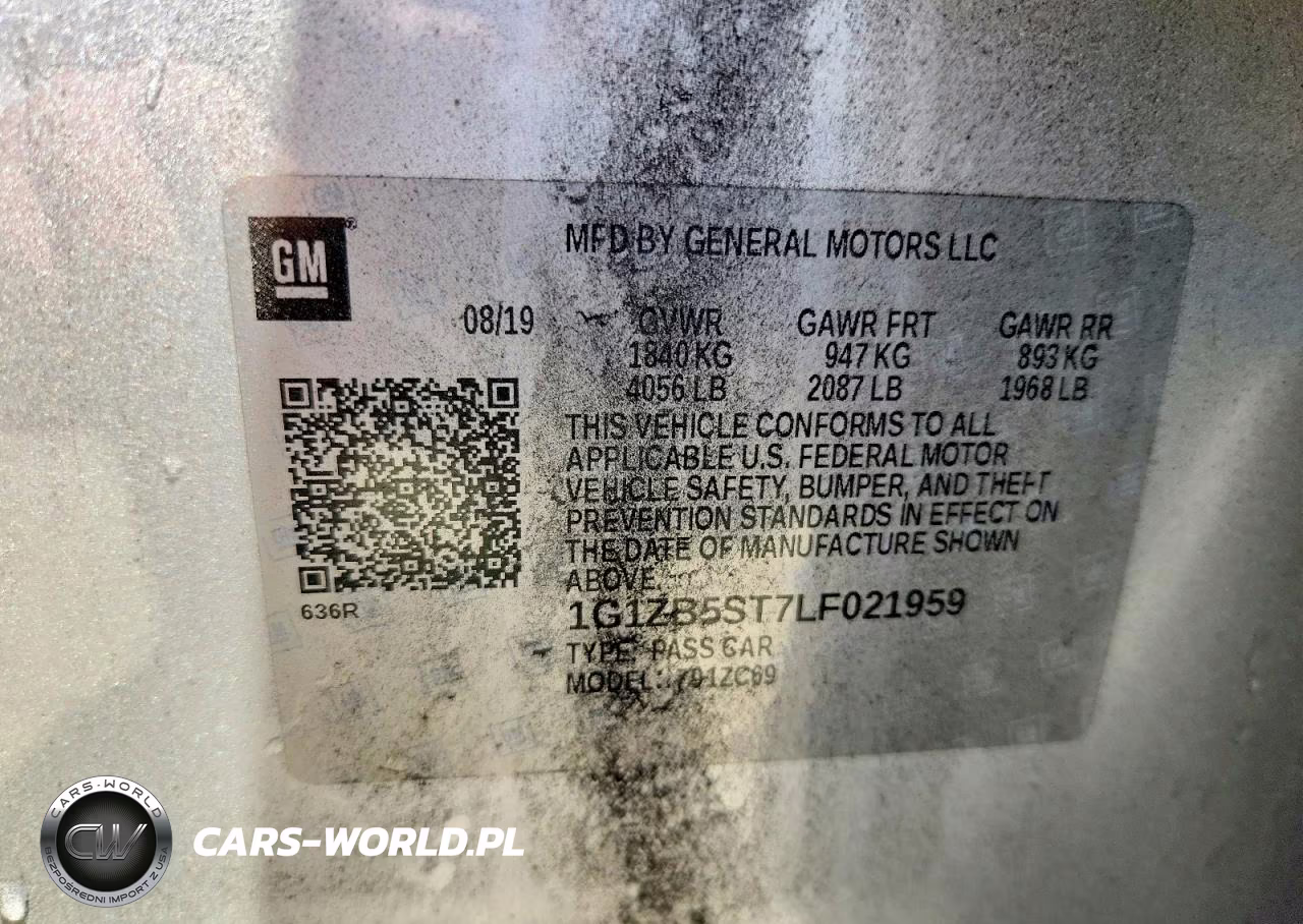 2020 Chevrolet Malibu Ls VIN:1G1ZB5ST7LF021959 - 12