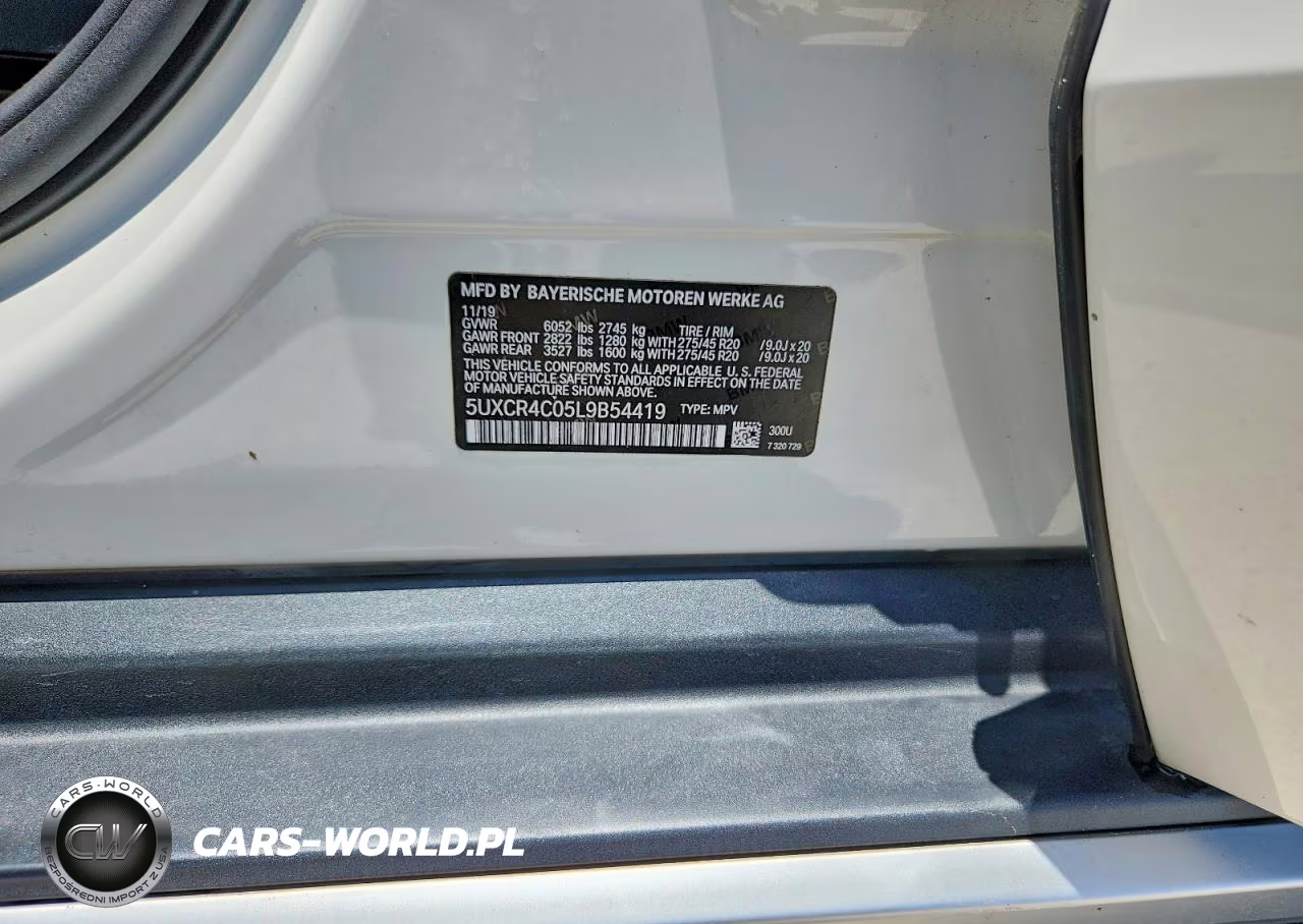 2020 BMW X5 Sdrive 40I VIN:5UXCR4C05L9B54419 - 14