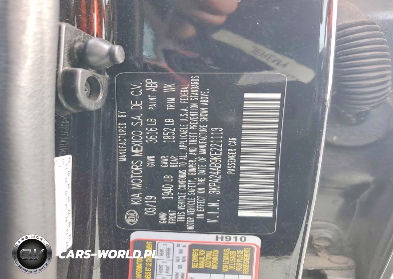 2019 Kia Rio S VIN:3KPA24AB9KE221113 - 12