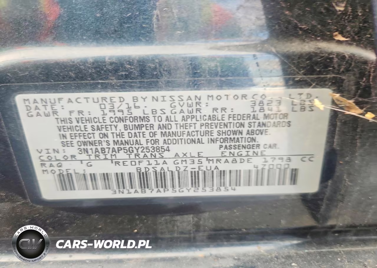 2016 Nissan Sentra Sv VIN:3N1AB7AP5GY253854 - 12