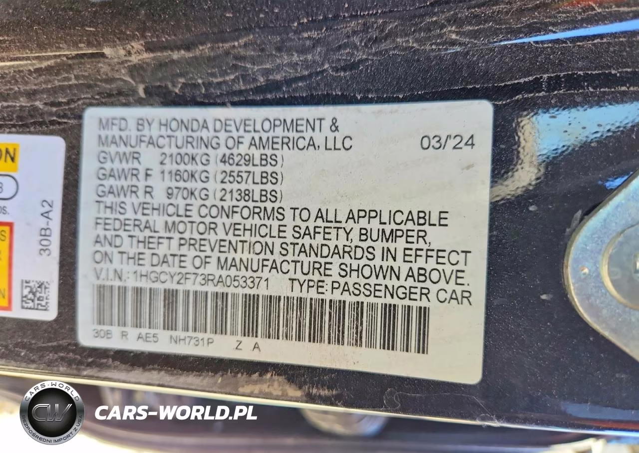 2024 Honda Accord Hybrid Sport-L VIN:1HGCY2F73RA053371 - 12