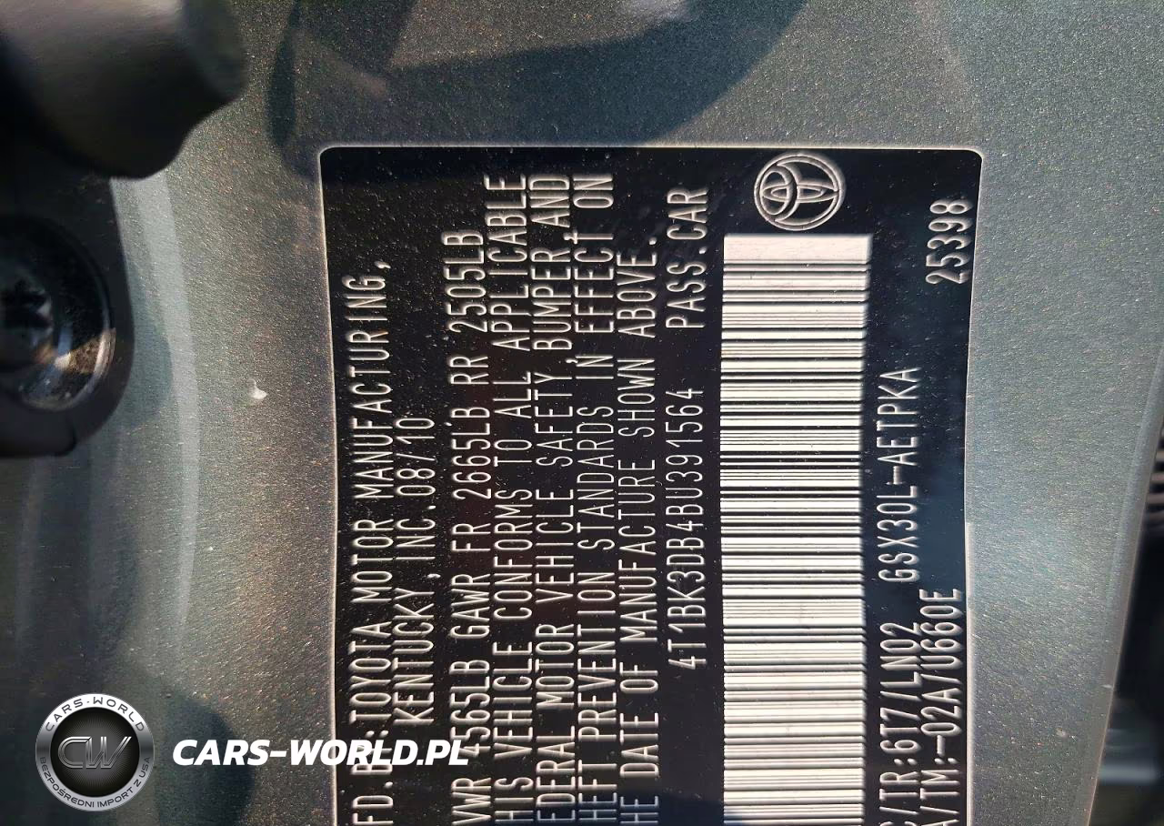 2011 Toyota Avalon Limited VIN:4T1BK3DB4BU391564 - 12