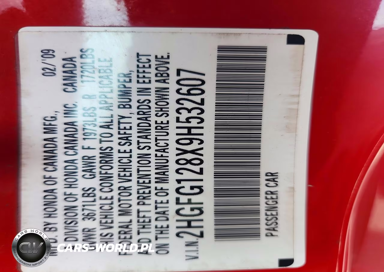 2009 Honda Civic Ex VIN:2HGFG128X9H532607 - 12
