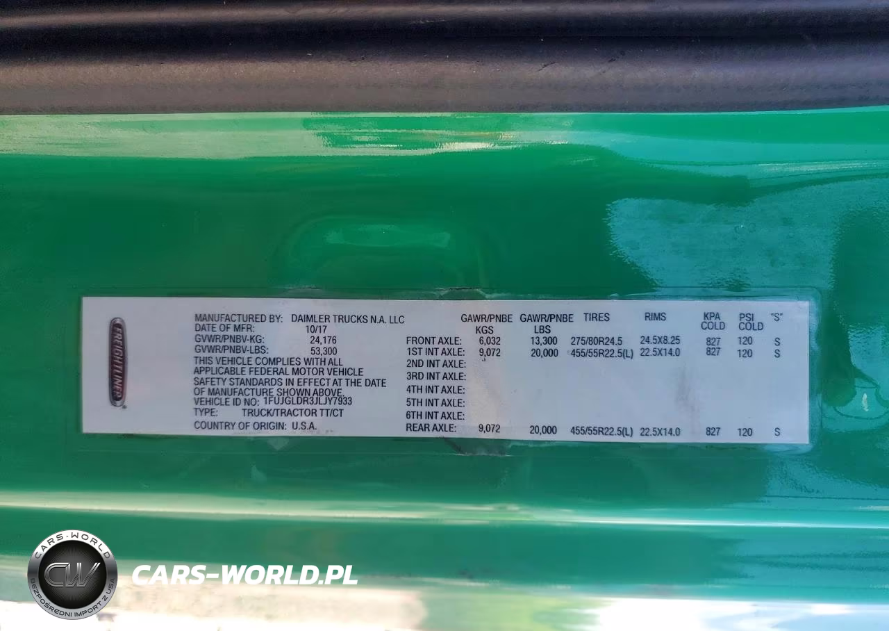 2018 Freightliner Cascadia 125 Semi Truck VIN:1FUJGLDR3JLJY7933 - 12