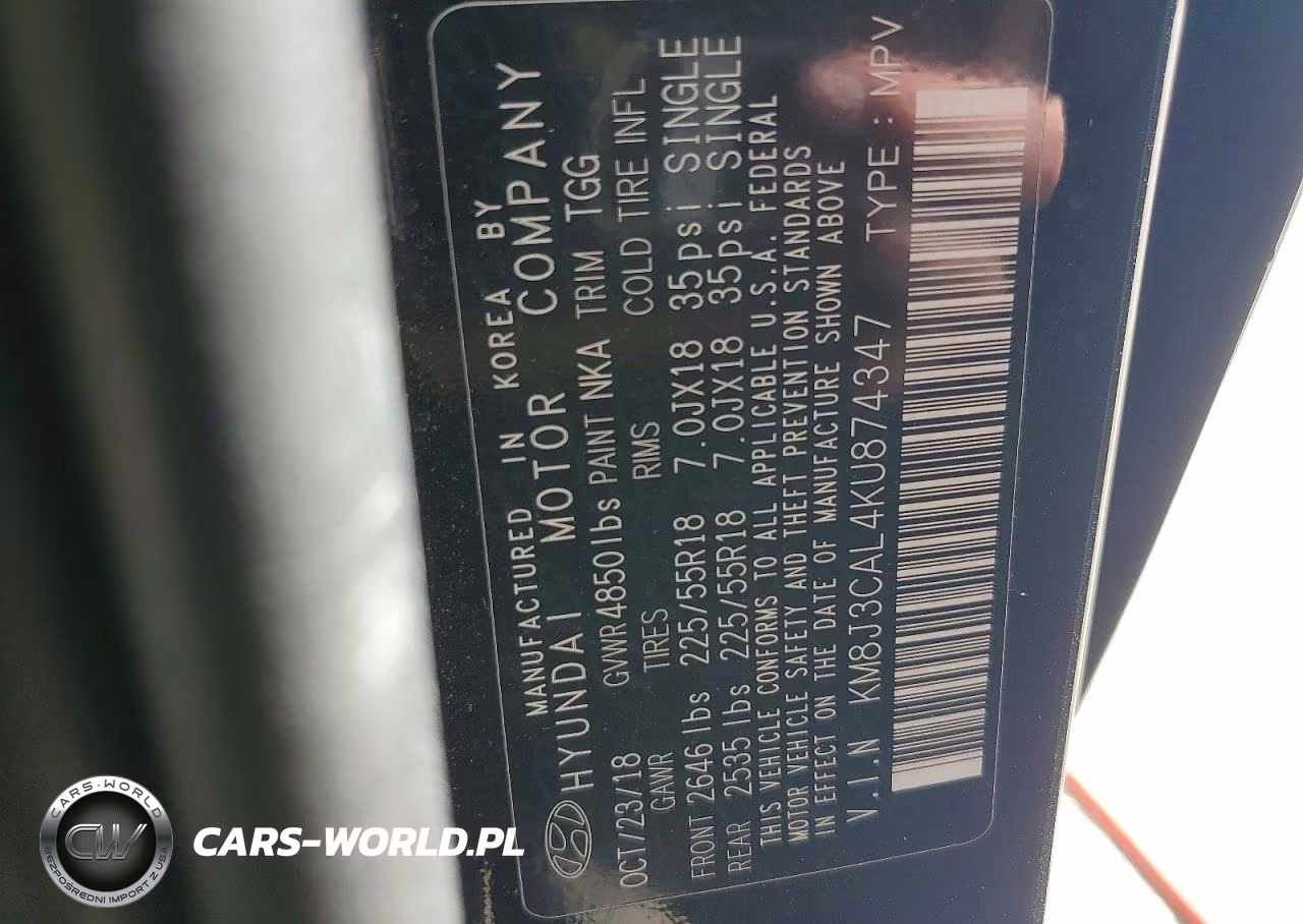 2019 Hyundai Tucson Sel VIN:KM8J3CAL4KU874347 - 14
