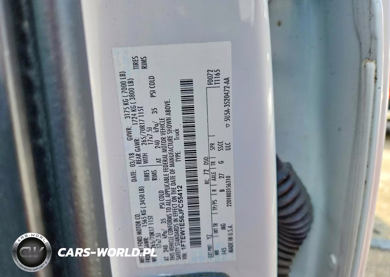 2018 Ford F150 Supercrew VIN:1FTEW1E56JFC55412 - 12