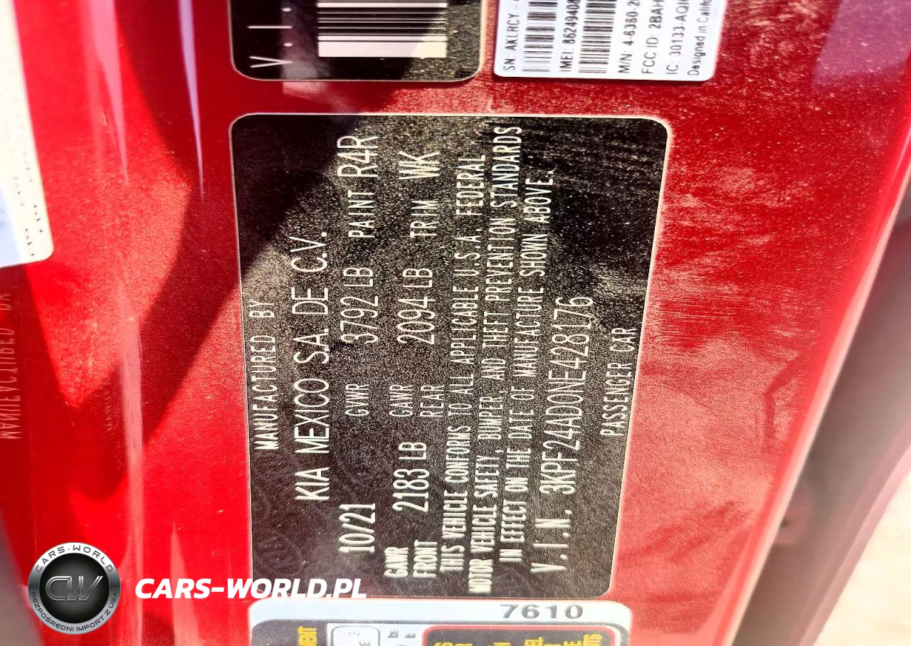 2022 Kia Forte Lxs VIN:3KPF24AD0NE428176 - 12