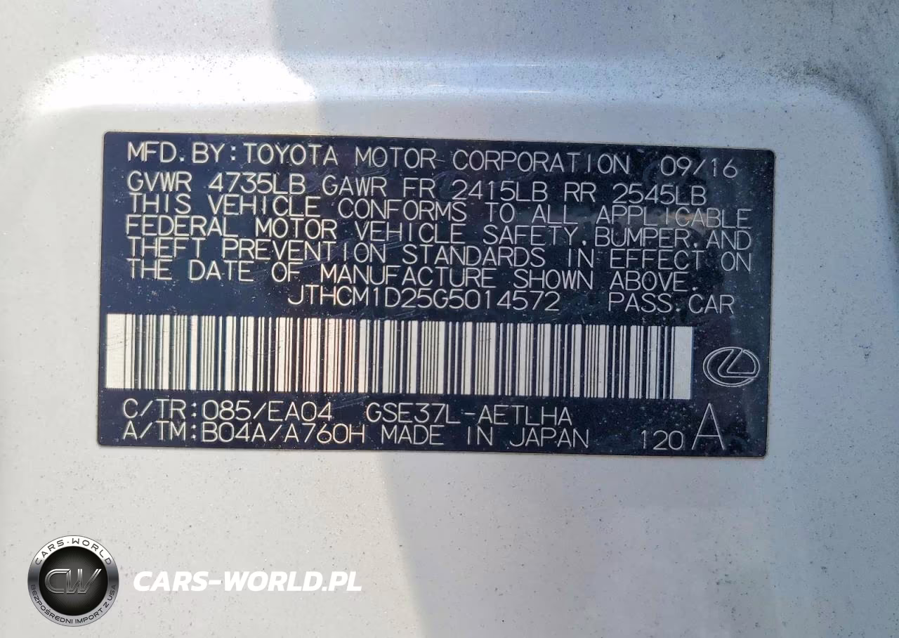 2016 Lexus Is 300 VIN:JTHCM1D25G5014572 - 13