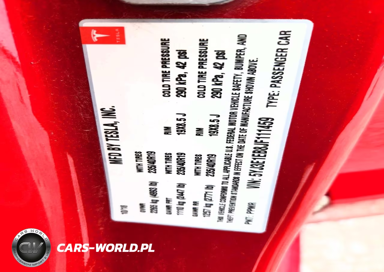 2018 Tesla Model 3 VIN:5YJ3E1EB8JF111459 - 12