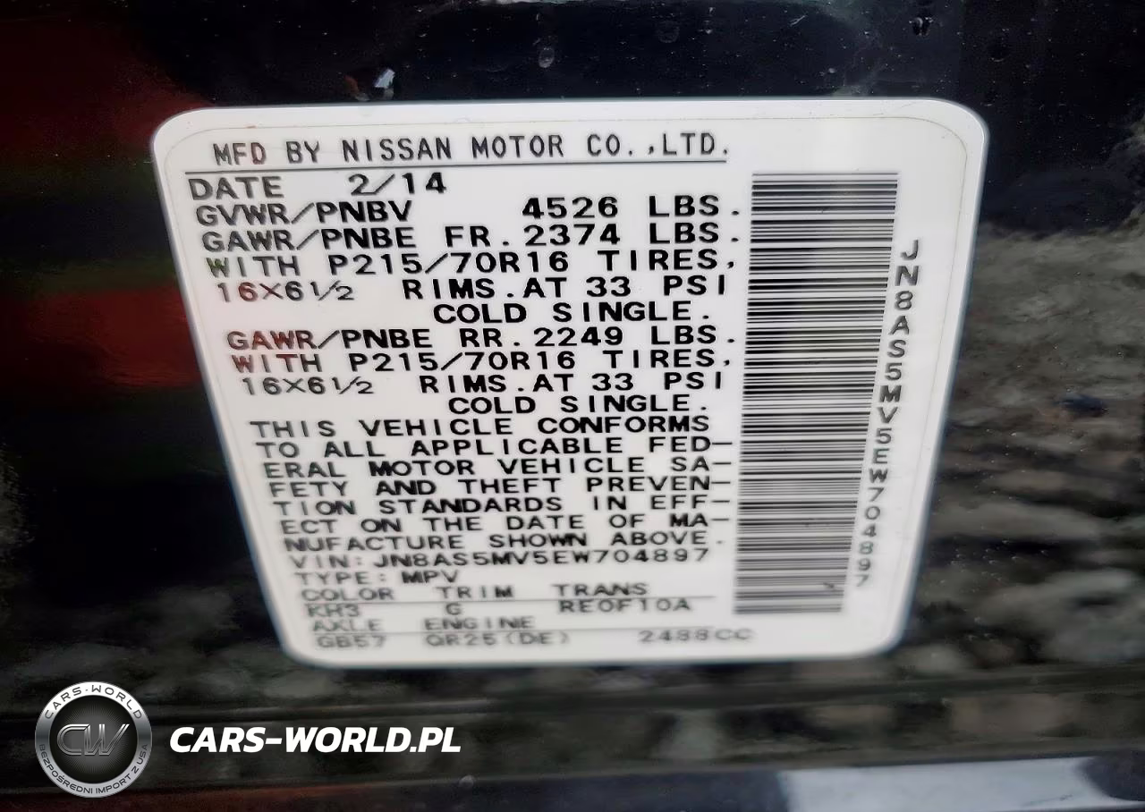 2014 Nissan Rogue Select S VIN:JN8AS5MV5EW704897 - 12