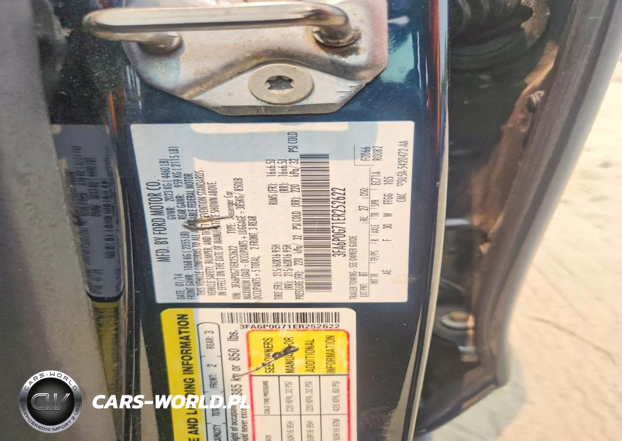 2014 Ford Fusion S VIN:3FA6P0G71ER252622 - 12
