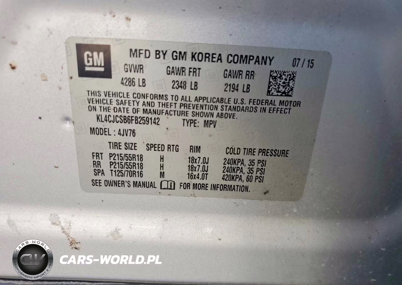 2015 Buick Encore VIN:KL4CJCSB6FB259142 - 12