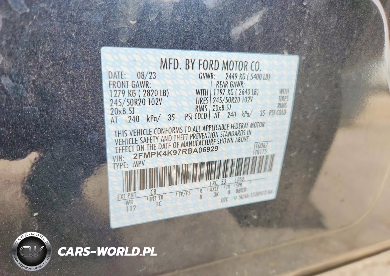 2024 Ford Edge Titanium VIN:2FMPK4K97RBA06929 - 14