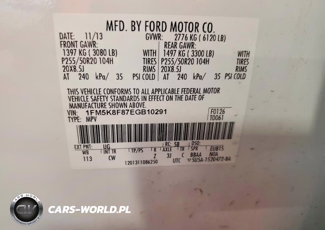 2014 Ford Explorer Limited VIN:1FM5K8F87EGB10291 - 13