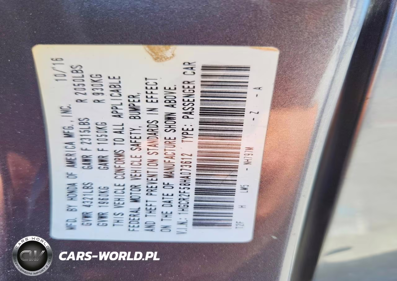 2017 Honda Accord Sport VIN:1HGCR2F58HA073612 - 12