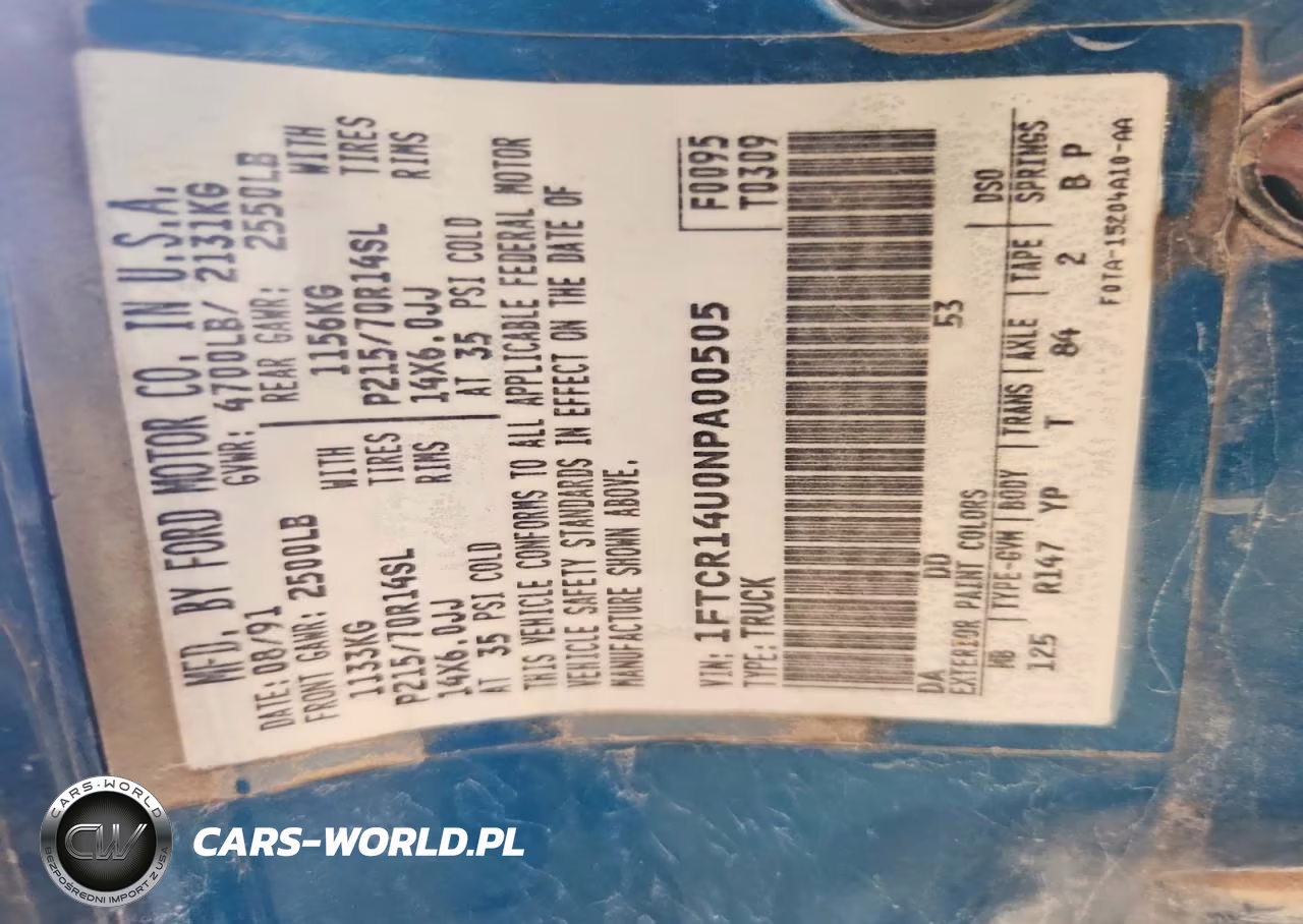 1992 Ford Ranger Super Cab VIN:1FTCR14U0NPA00505 - 12