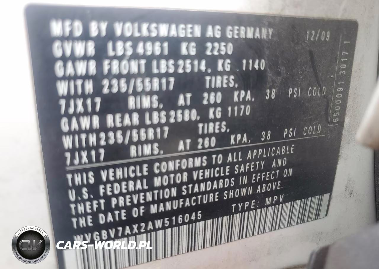 2010 Volkswagen Tiguan Se VIN:WVGBV7AX2AW516045 - 13