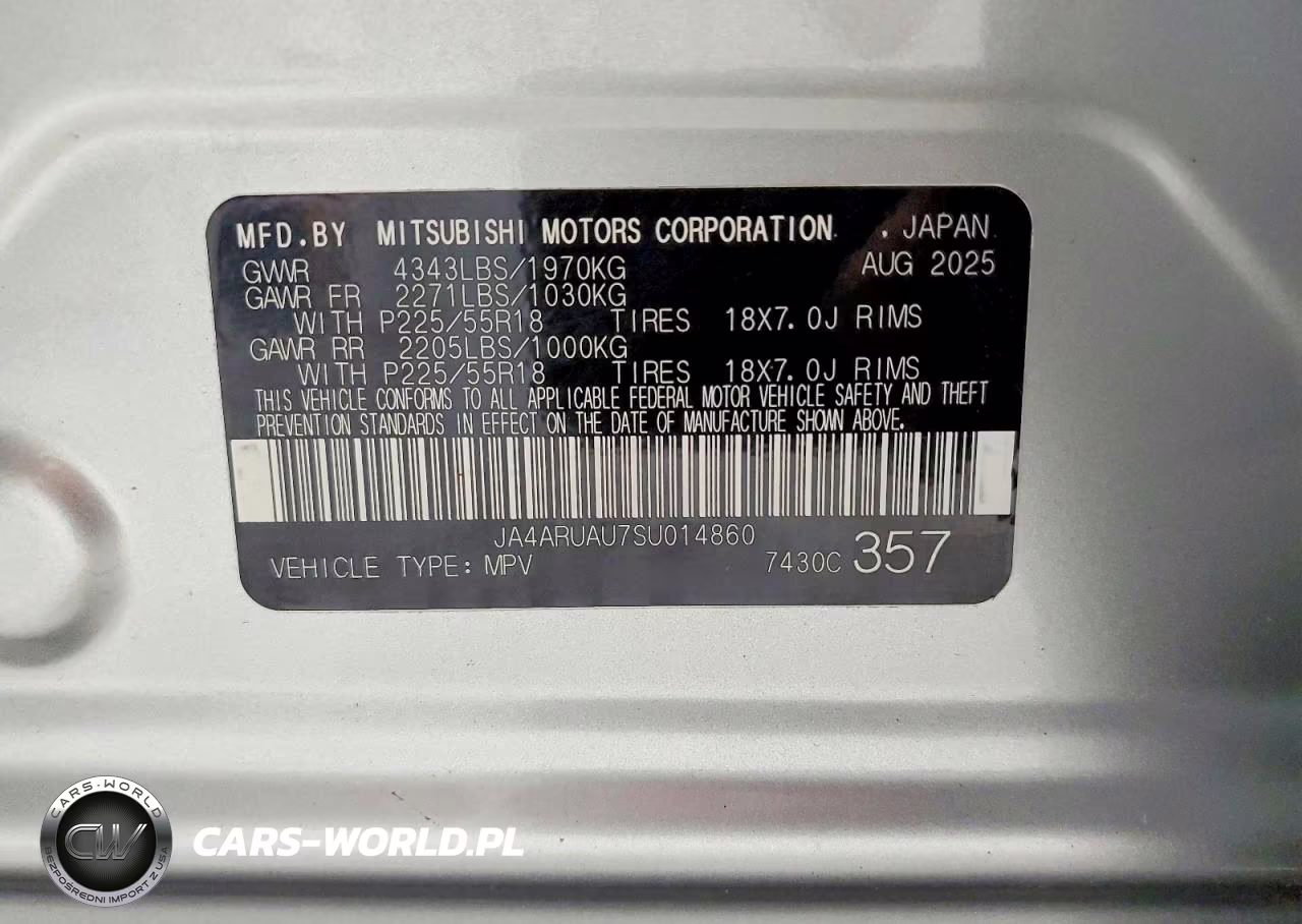 2025 Mitsubishi Outlander Sport S VIN:JA4ARUAU7SU014860 - 14