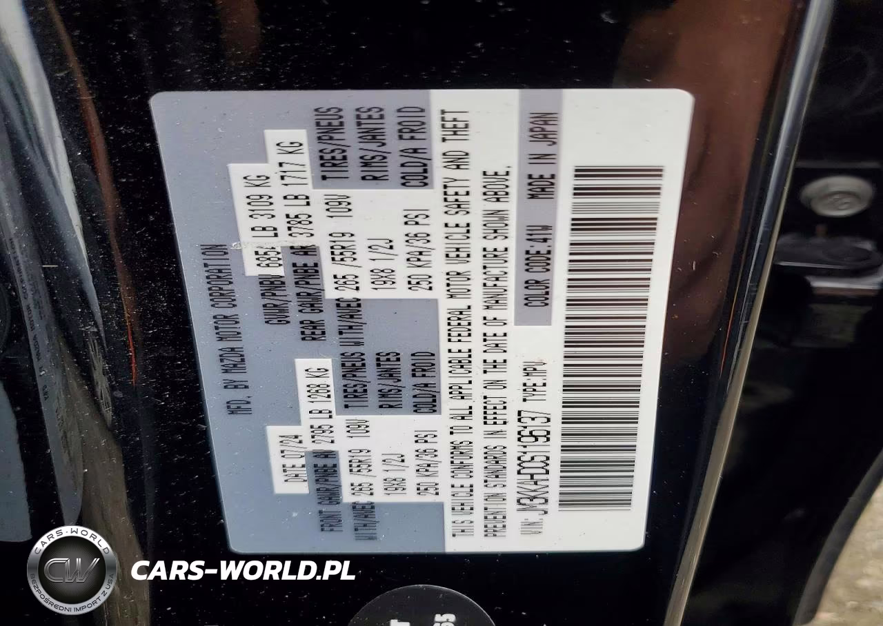 2025 Mazda Cx-90 Select VIN:JM3KKAHD0S1196137 - 13