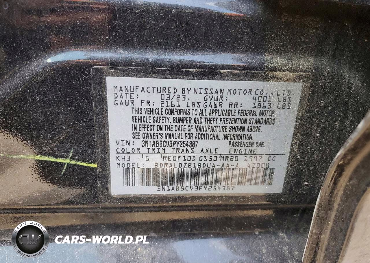 2023 Nissan Sentra Sv VIN:3N1AB8CV3PY254387 - 12