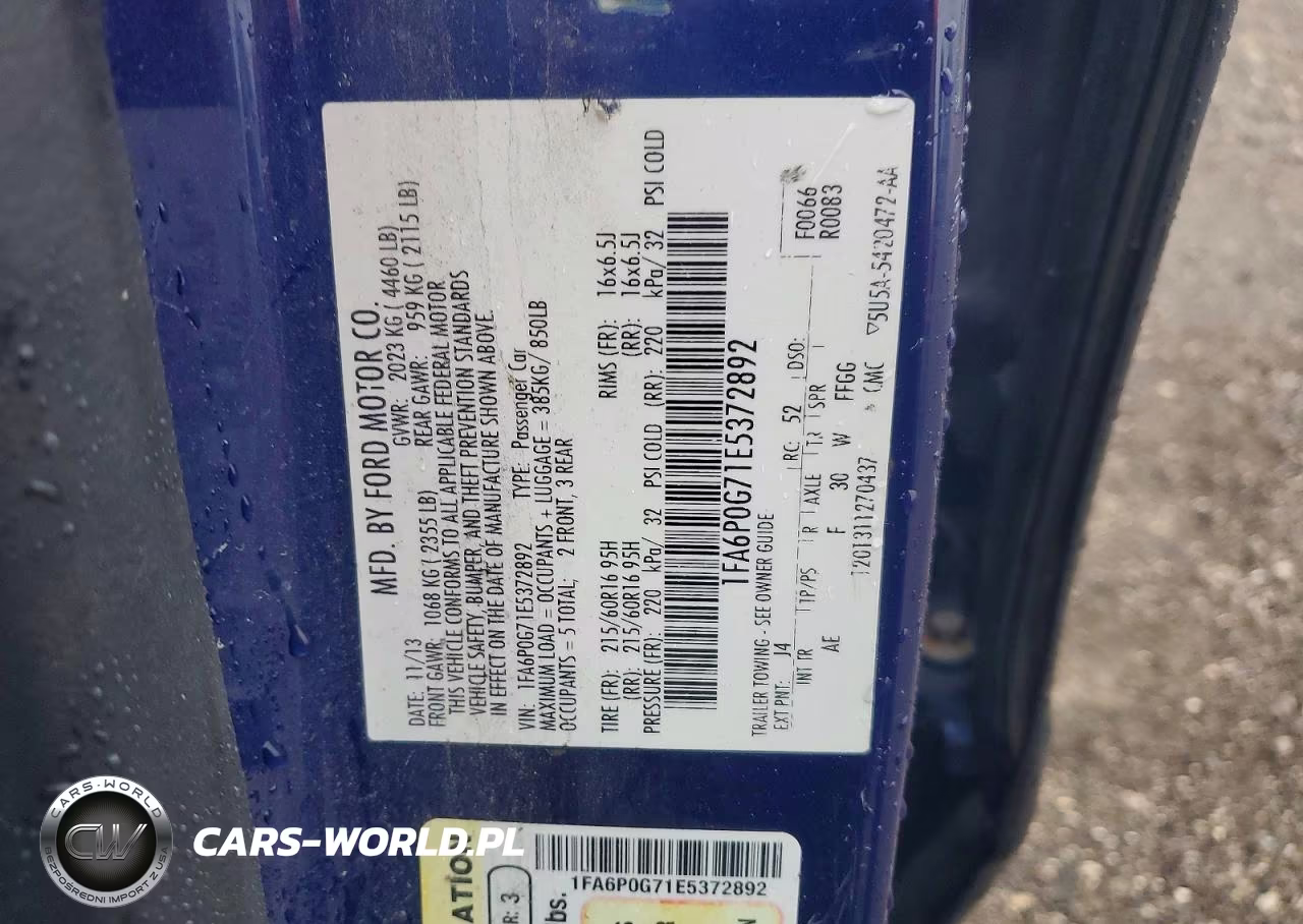 FORD FUSION S VIN:1FA6P0G71E5372892 - 13