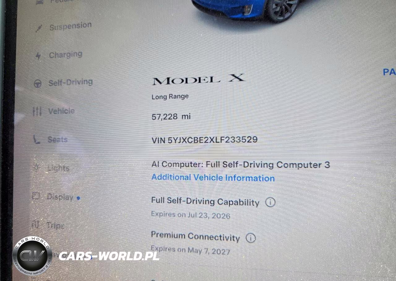 2020 Tesl Model X VIN:5YJXCBE2XLF233529 - 9