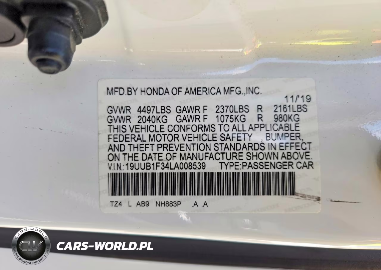 2020 Acura Tlx VIN:19UUB1F34LA008539 - 12
