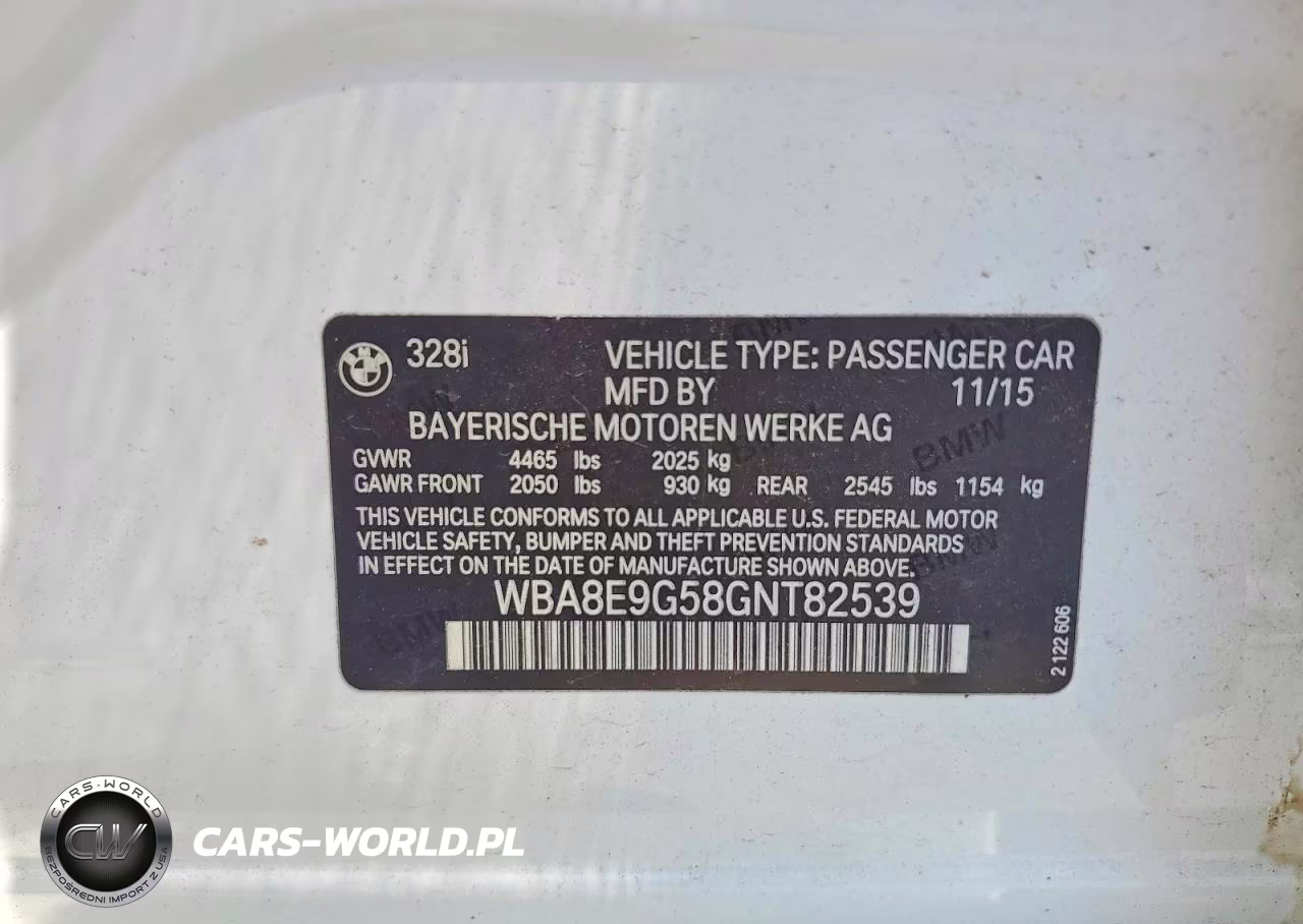 2016 BMW 328 I Sulev VIN:WBA8E9G58GNT82539 - 12