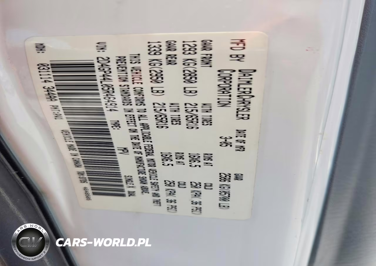 2005 Dodge Grand Caravan Sxt VIN:2D4GP44L05R464914 - 13