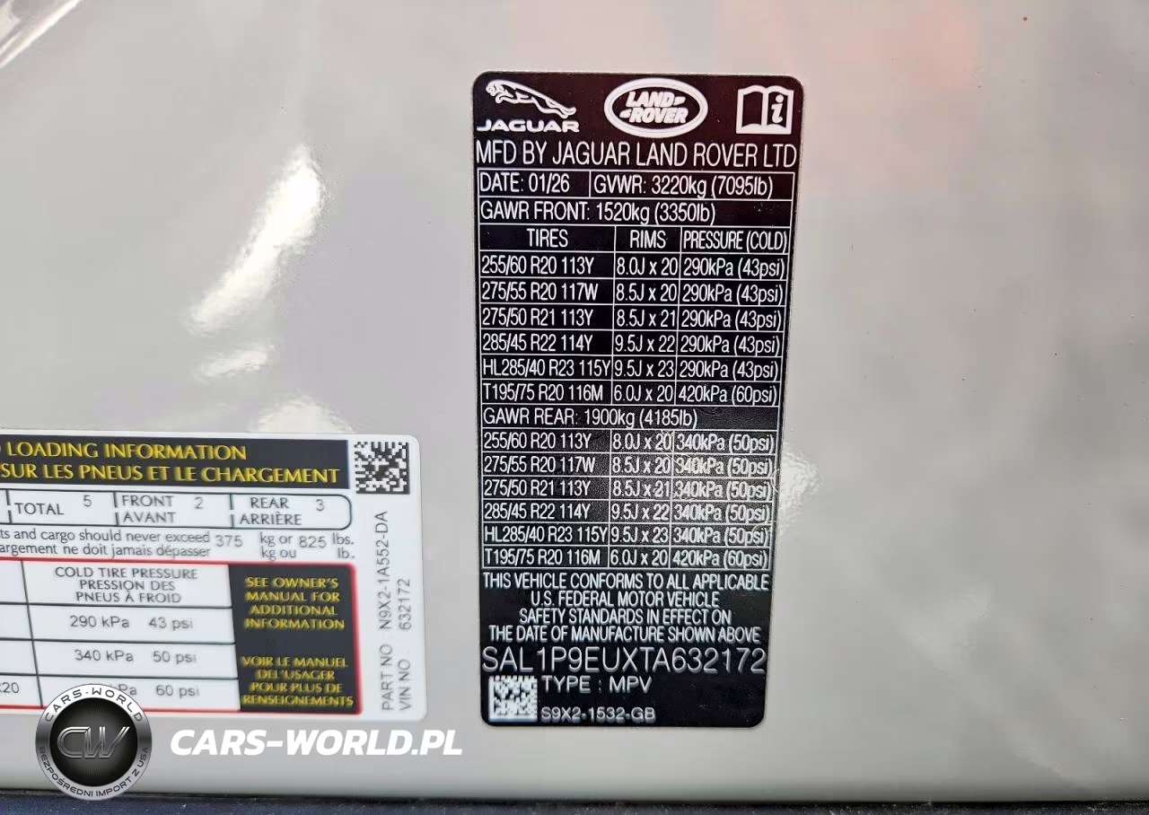 2026 Land Rover Range Rover Sport Se VIN:SAL1P9EUXTA632172 - 13